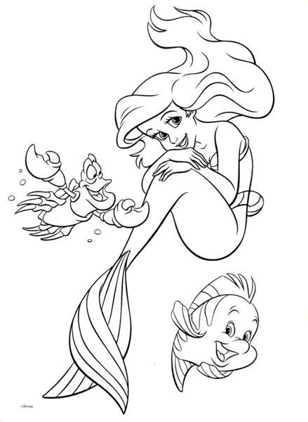 Ariel Printable Coloring Pages
 Princess Ariel Little Mermaid Coloring Pages