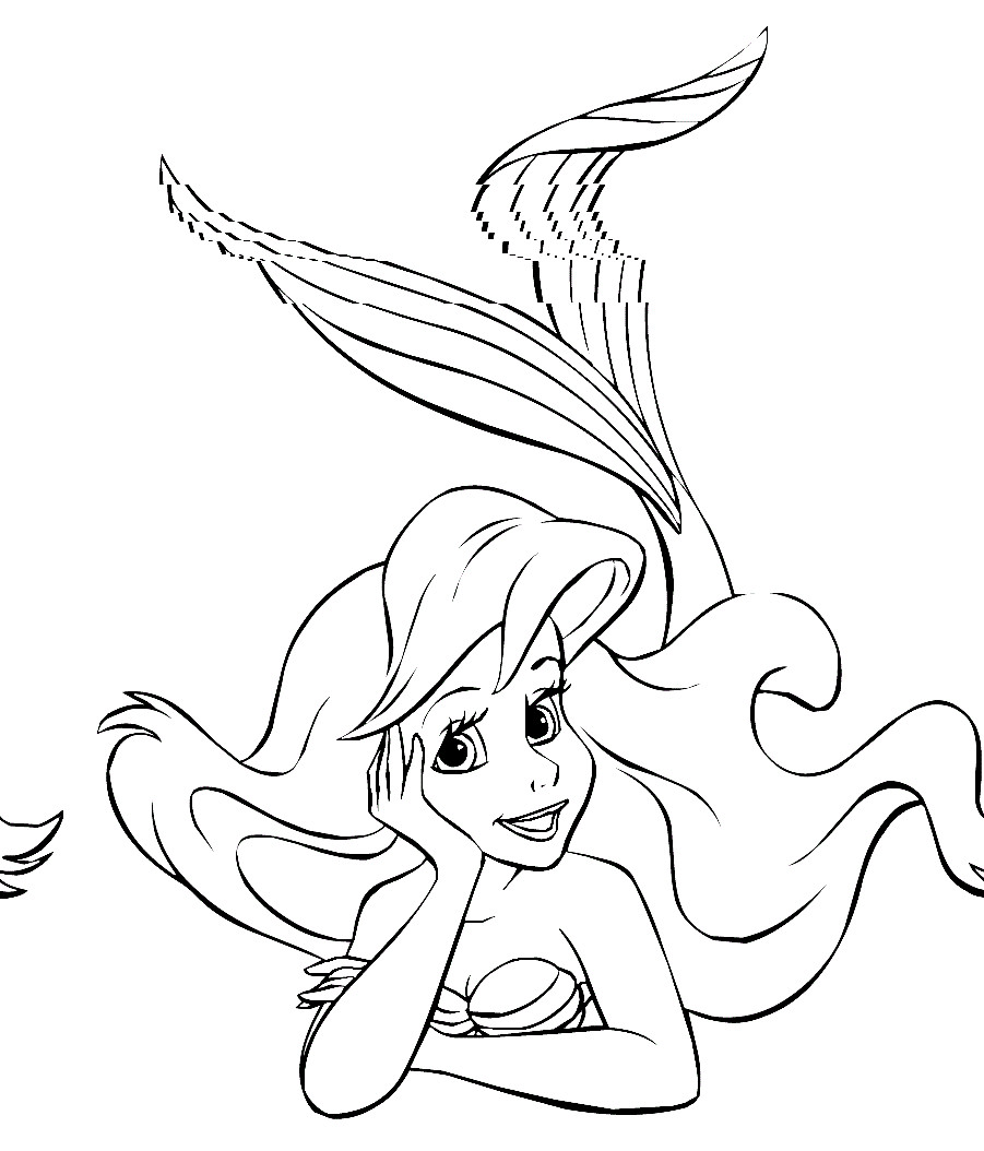 Ariel Printable Coloring Pages
 The Little Mermaid