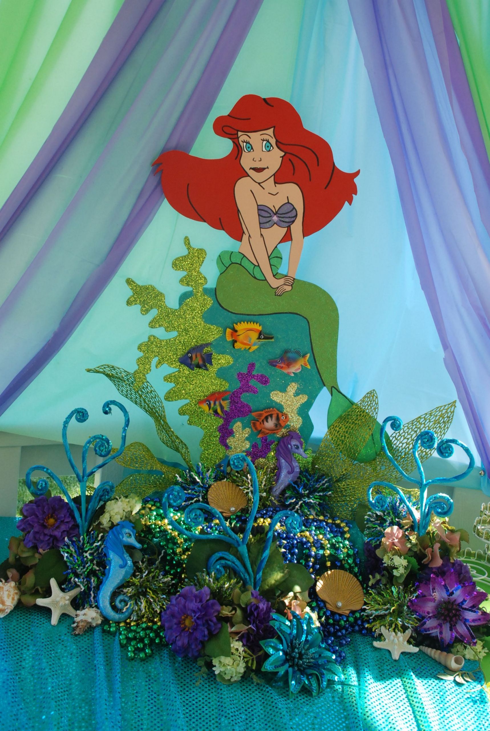 Ariel The Little Mermaid Birthday Party Ideas
 Little Mermaid theme party prop decorations available to
