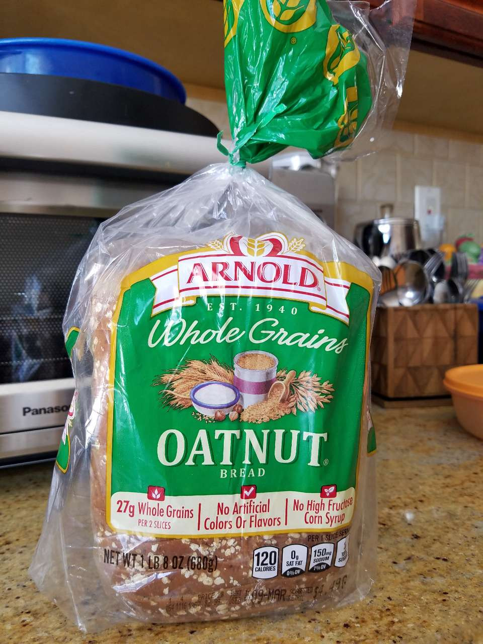 Arnold Whole Grain Bread
 Arnold Whole Grains Oatnut Bread Calories Nutrition