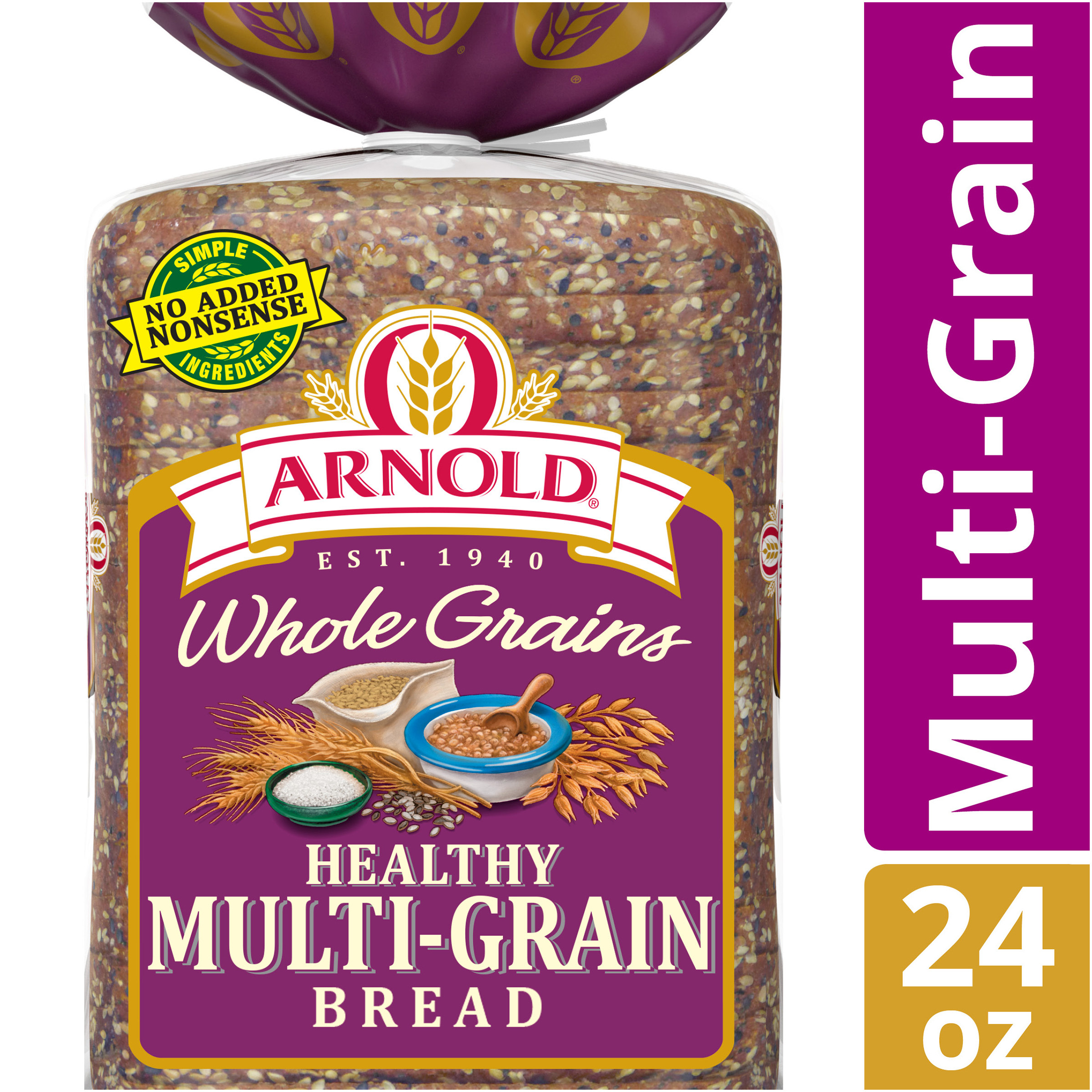 Arnold Whole Grain Bread
 Arnold Whole Grains Healthy Multi Grain Bread Baked with