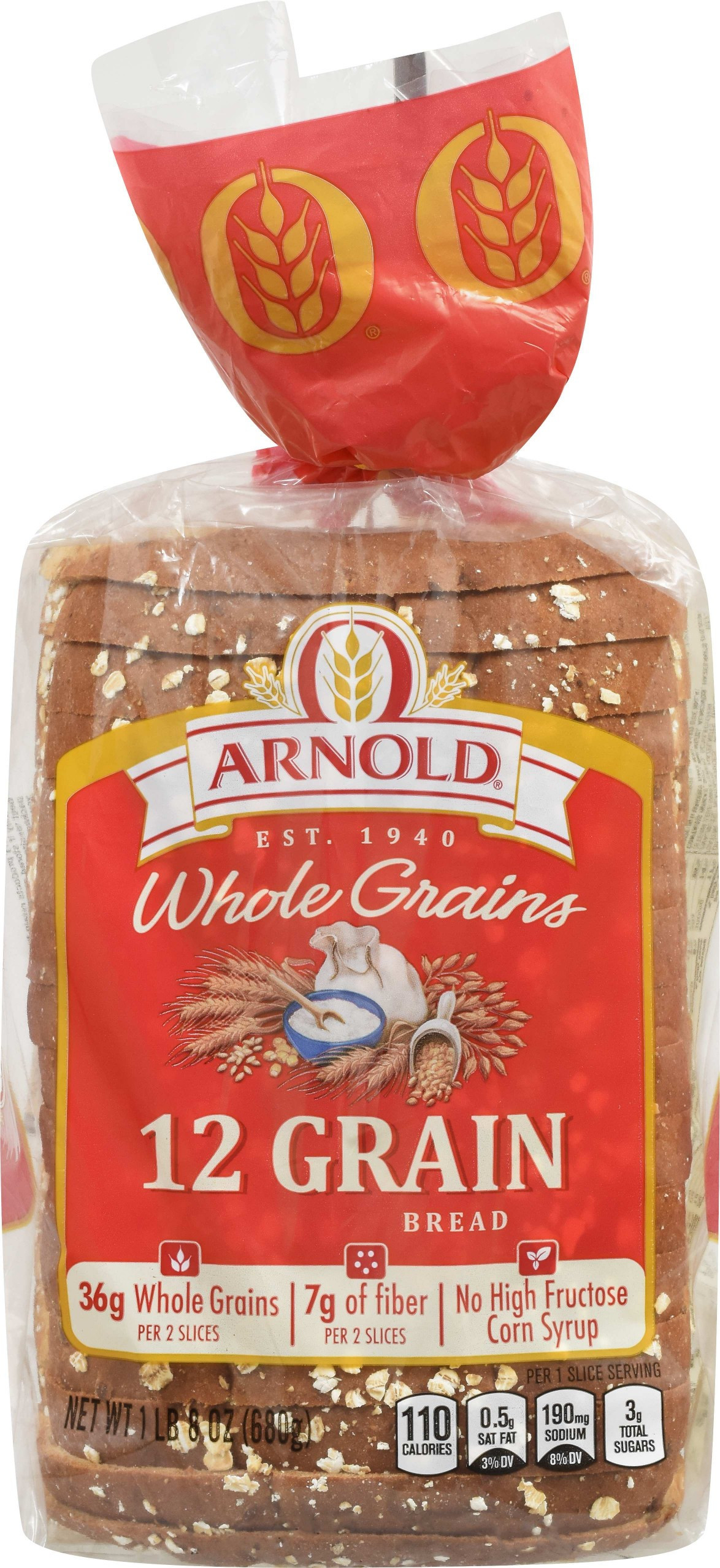 Arnold Whole Grain Bread
 Arnold Whole Grain 12 Grain Bread 24 Oz