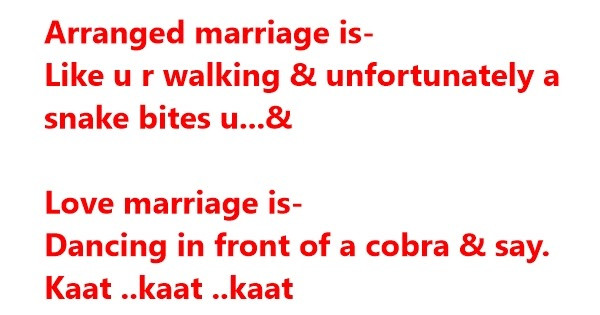 Arranged Marriage Quotes
 Arranged Marriage Funny Jokes Quotes And Much