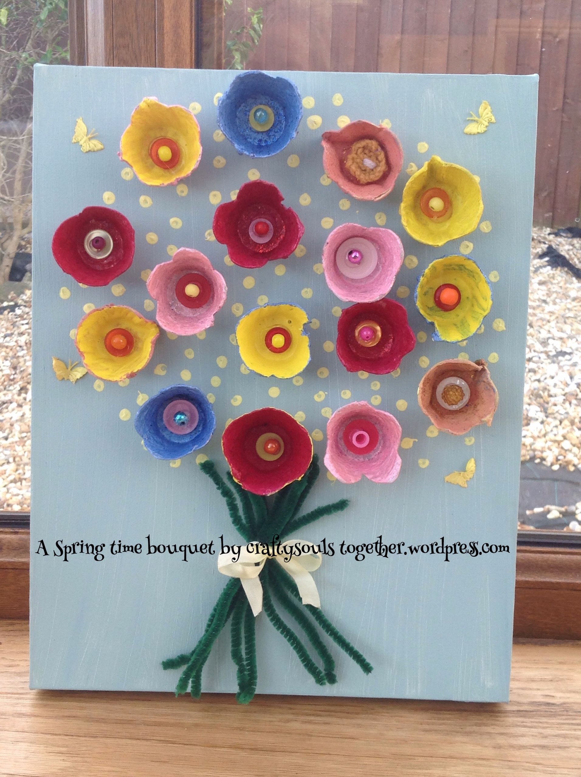 Art And Craft Ideas For Adults
 Spring flower bouquet picture a recycling tutorial