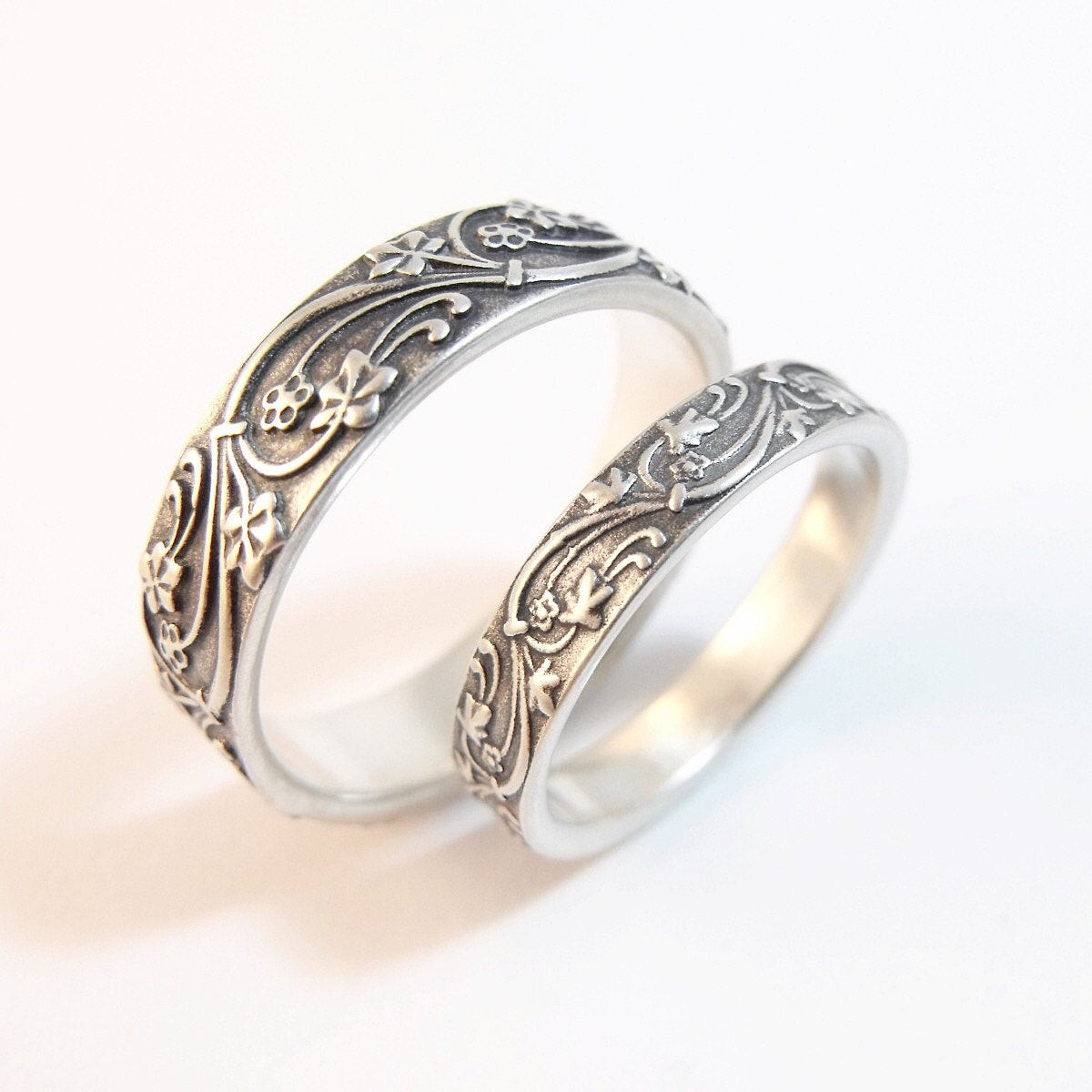 Art Deco Wedding Ring
 Wedding Band Set Wedding Rings Art Deco by