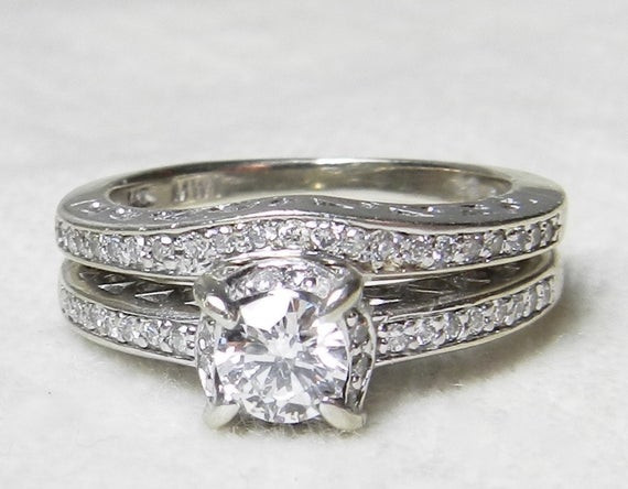 Art Deco Wedding Ring
 Art Deco Wedding Ring Set Diamond Engagement Ring matching