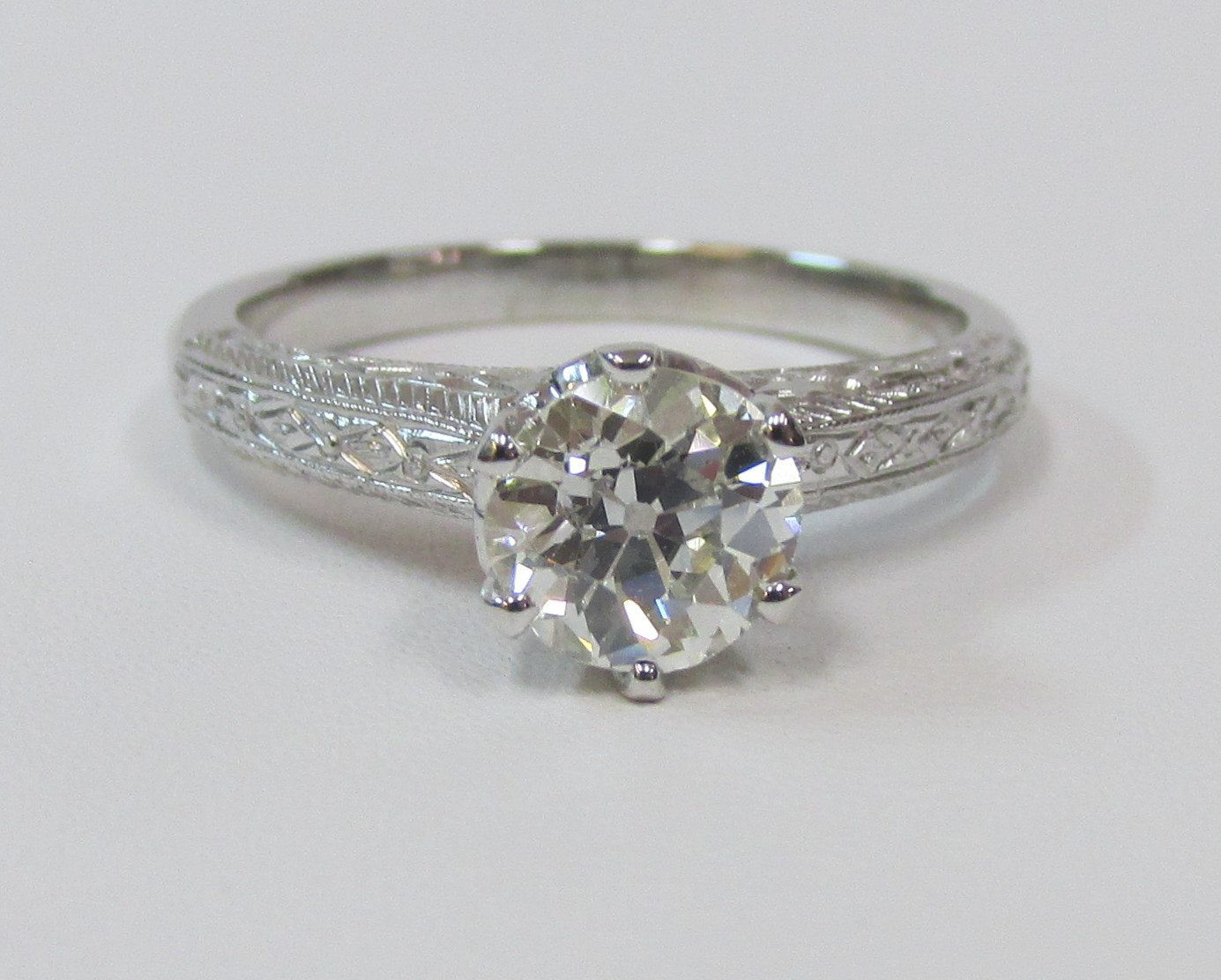 Art Deco Wedding Ring
 Art Deco Diamond Platinum Engagement Wedding Ring