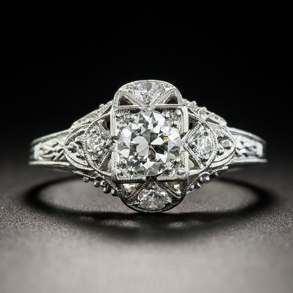 Art Deco Wedding Ring
 Art Deco Platinum 45 Carat Diamond Engagement Ring