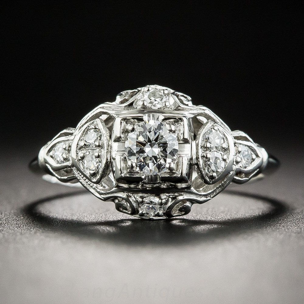 Art Deco Wedding Ring
 Platinum Art Deco Diamond Engagement Ring
