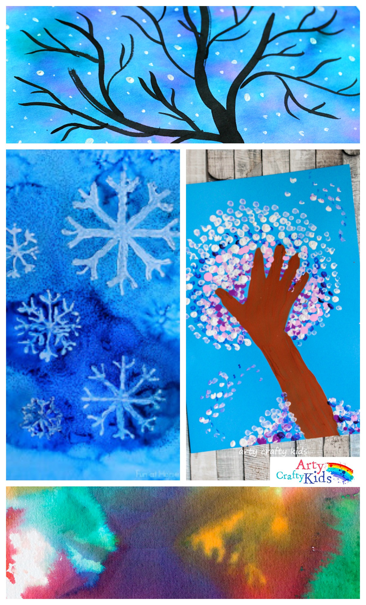 Art Ideas For Kids
 14 Wonderful Winter Art Projects for Kids Arty Crafty Kids