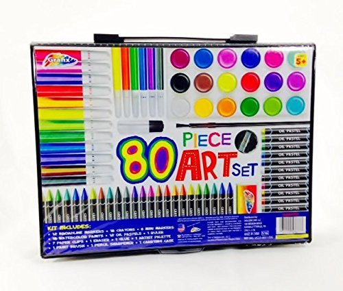 Art Kit For Toddlers
 Art Materials and Craft Drawing Set 80 piece kit plus