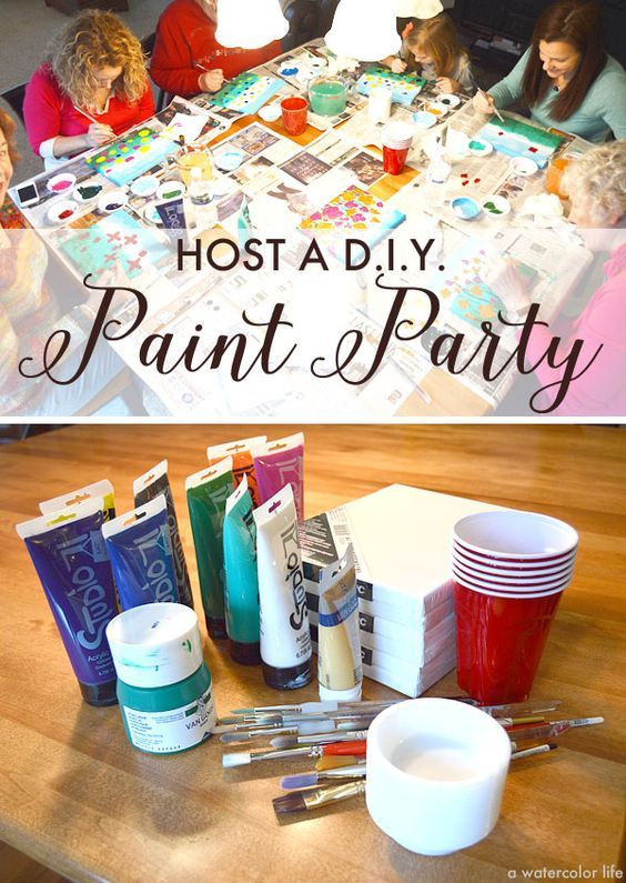 Art Party Ideas For Adults
 How to host a DIY painting party for your birthday