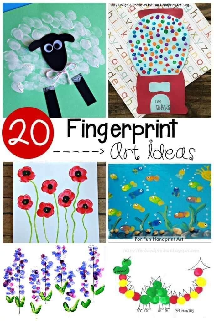 Art Project Ideas For Preschoolers
 20 Adorable Fingerprint Art Ideas Playdough To Plato