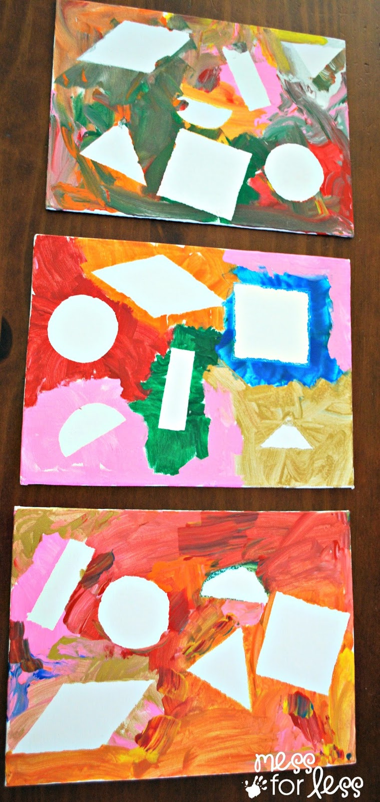 Art Project Ideas For Preschoolers
 Contact Paper Shape Art Mess for Less