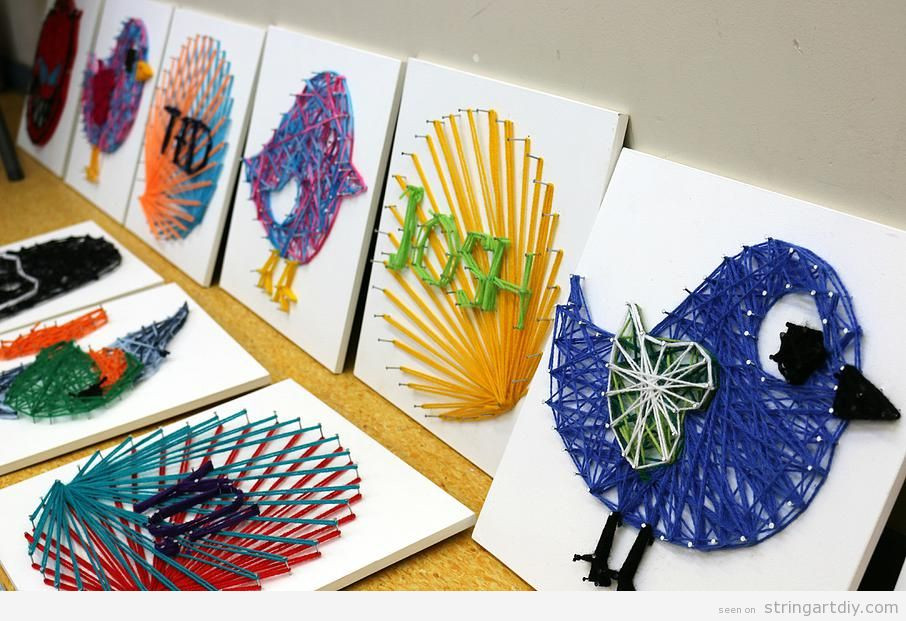 Art Project Ideas For Toddlers
 Some ideas to make String Art projects with kids String