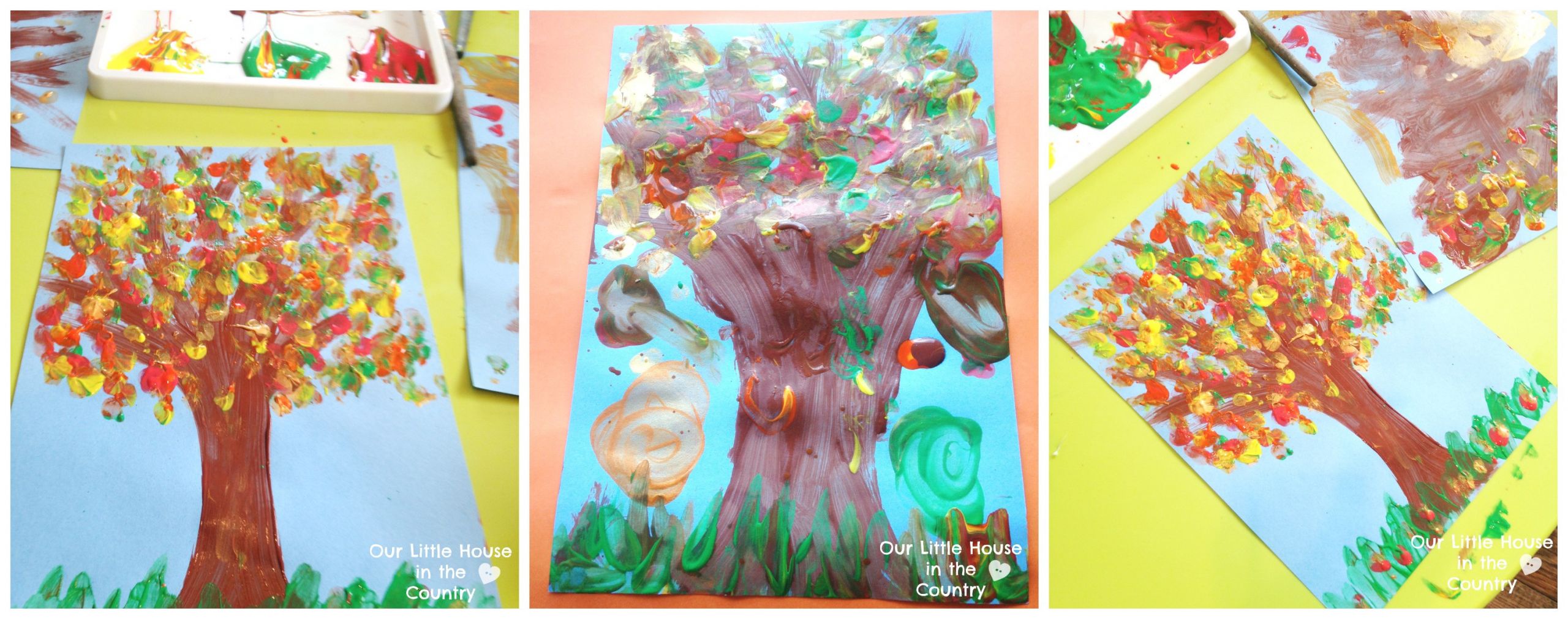 Art Projects For Little Kids
 Finger Print Autumn Trees – Fall Art Activities for Kids