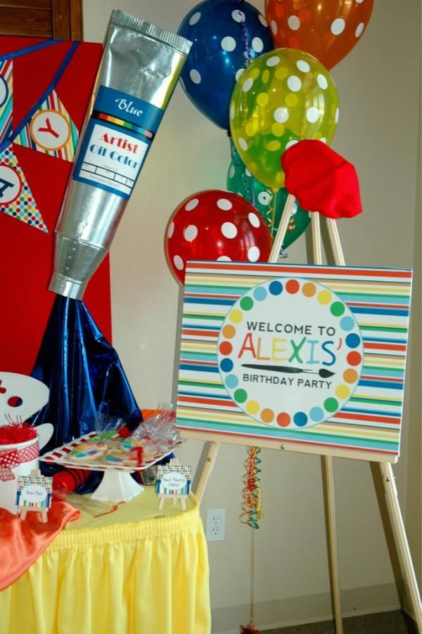 Art Themed Party For Adults
 17 Best images about Art Birthday Party Theme Ideas on