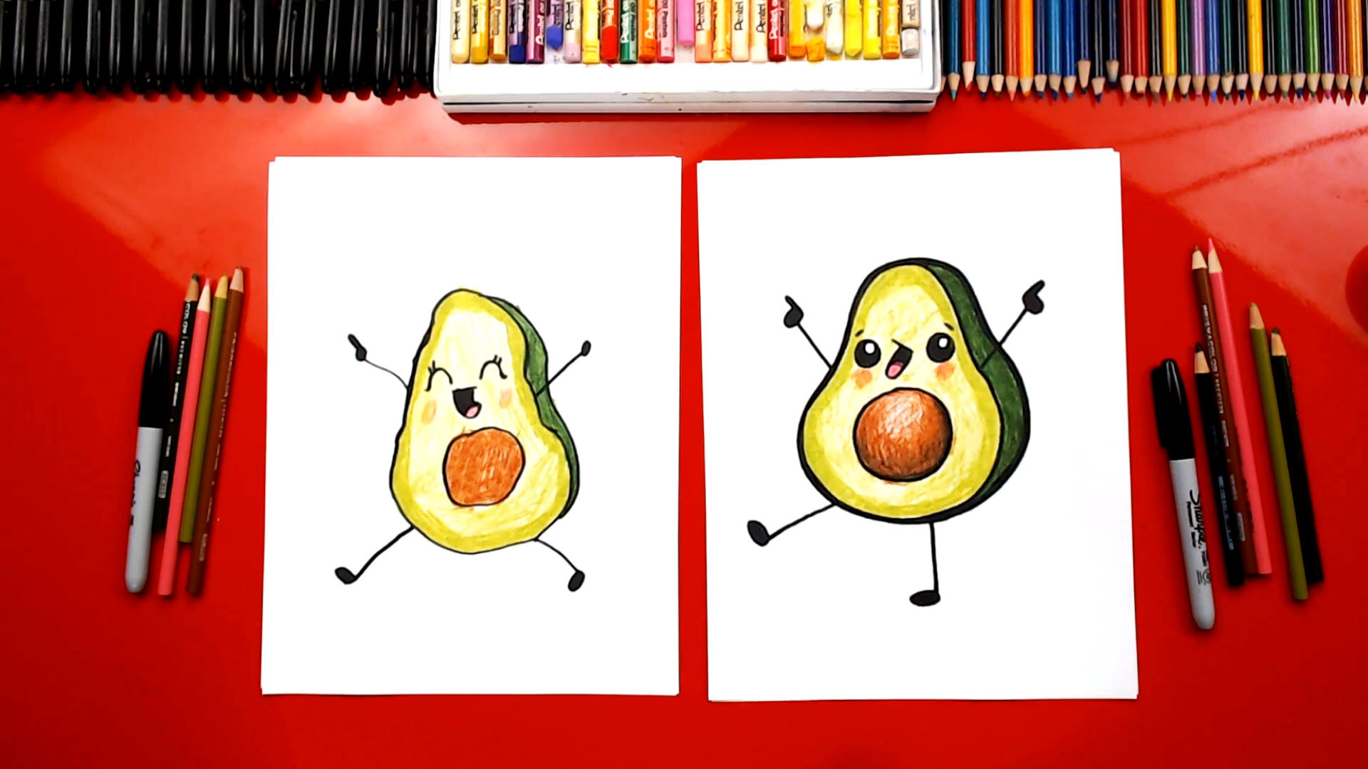 Art Things For Kids
 How To Draw A Funny Avocado Art For Kids Hub
