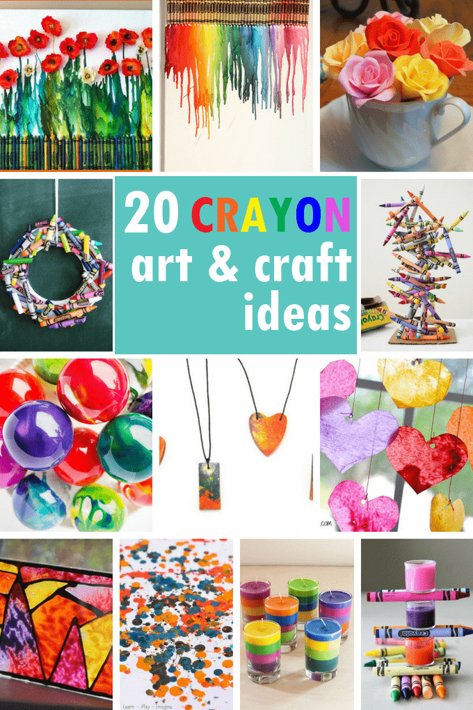 Arts And Craft Ideas For Toddlers
 CRAYON ART Crayon crafts and melted crayon art for kids