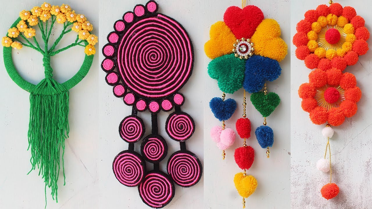 Arts And Crafts For Adults
 6 Easy wall hanging craft ideas with wool