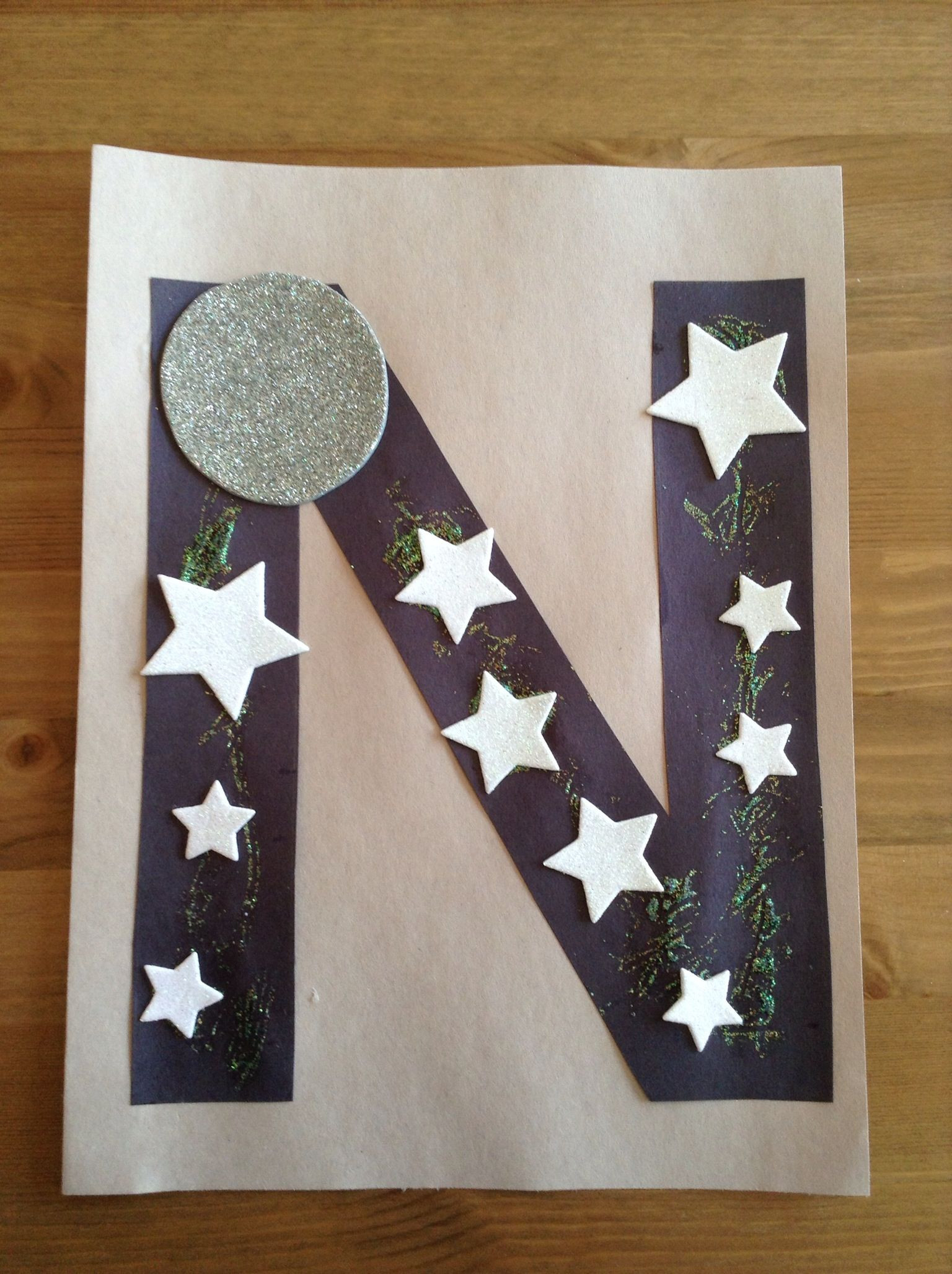 Arts N Crafts For Toddlers
 N is for Night Craft Preschool Craft Letter of the