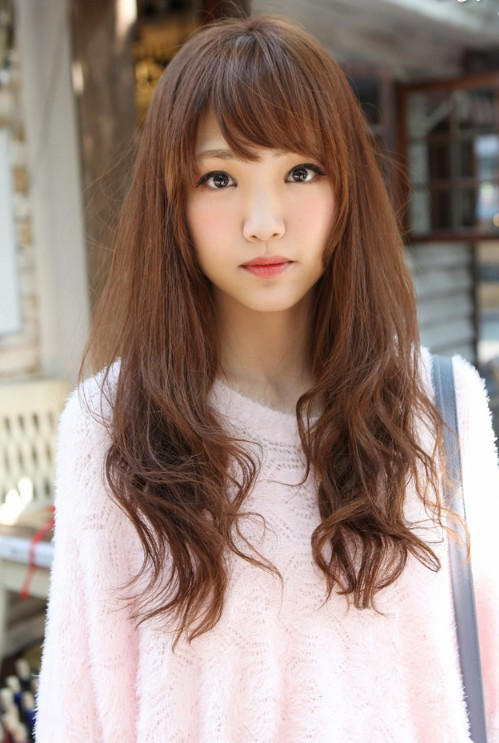 Asian Long Hairstyle
 Cute Asian Long Hairstyle with Bangs Hairstyles Weekly