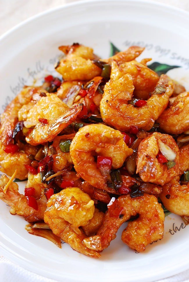 Asian Seafood Recipes
 KKanpung Saeu Sweet and Spicy Shrimp Korean Bapsang