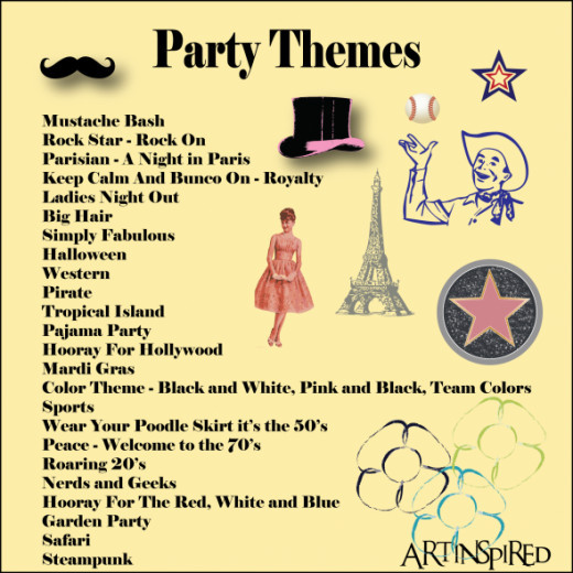 August Themes For Adults
 Bunco Themes