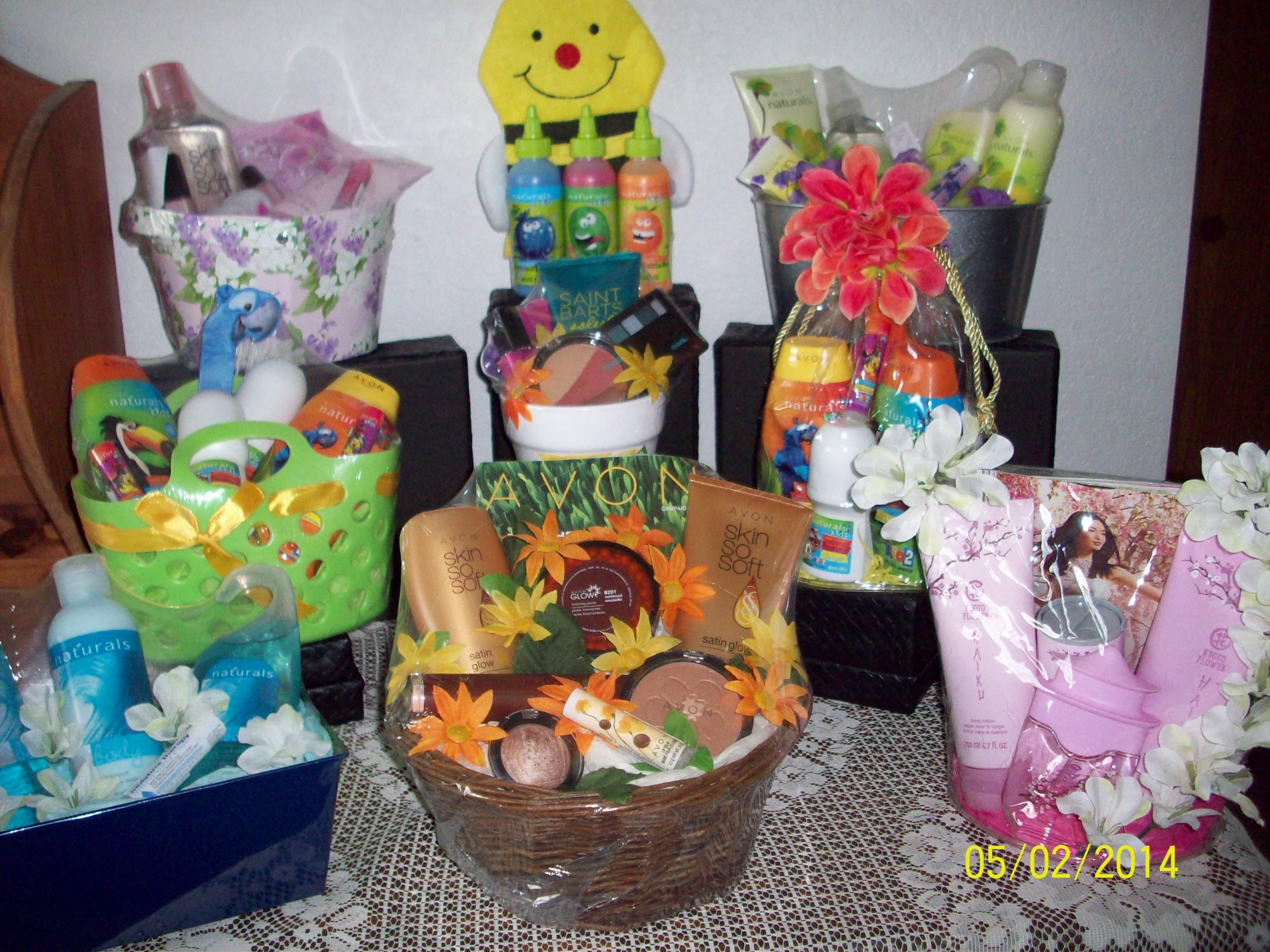 Avon Gift Basket Ideas
 Some of the t baskets I made up using Avon Products I