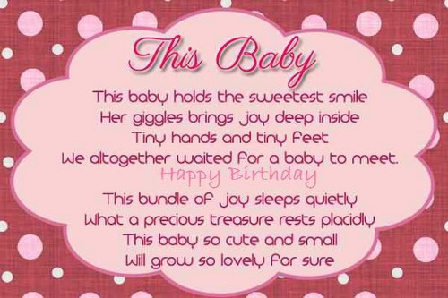 Babies Birthday Quotes
 The 55 Cute Birthday Wishes for Baby Girl