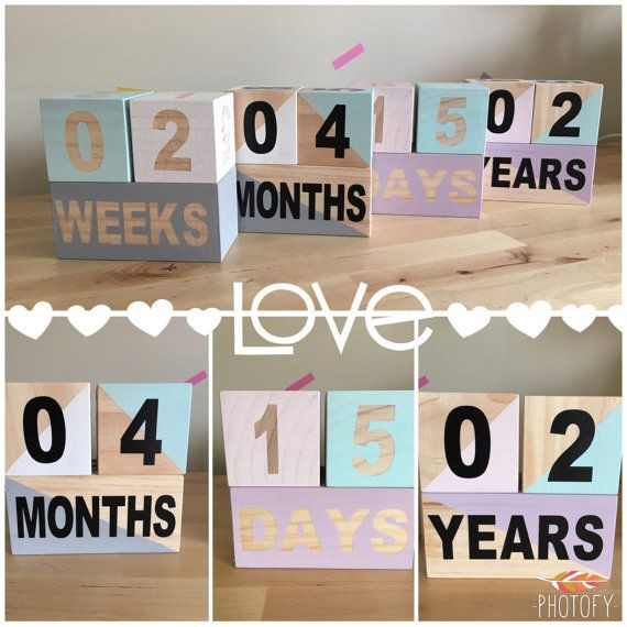 Baby Age Blocks DIY
 LARGE Milestone Blocks Age Blocks Prop