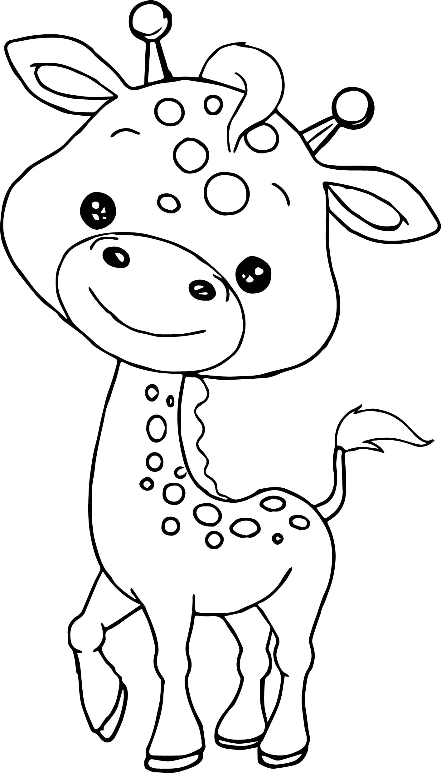 Baby Animal Coloring Page
 Baby Jungle Free Animal Coloring Page