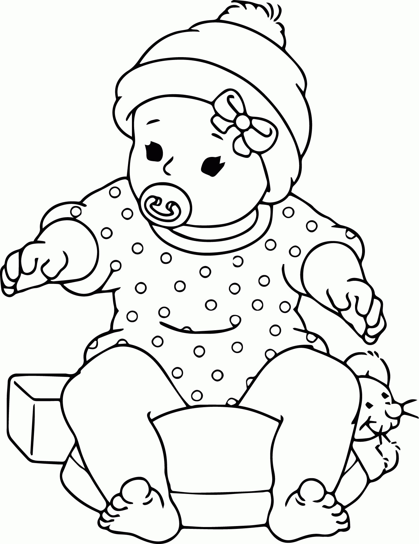 Baby Animal Coloring Page
 Baby Animal Christmas Coloring Pages Coloring Home