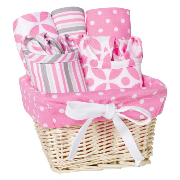 Baby Basket Gift Set
 Shop Trend Lab Lily 7 piece Feeding Basket Gift Set