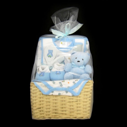 Baby Basket Gift Set
 Baby Boy Gift Basket 9 Pieces