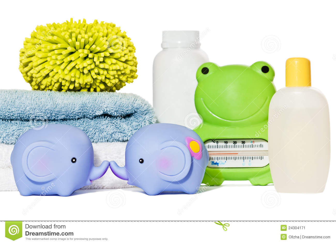 Baby Bath Decor
 Baby Bath Accessories Isolated Stock Image Image of