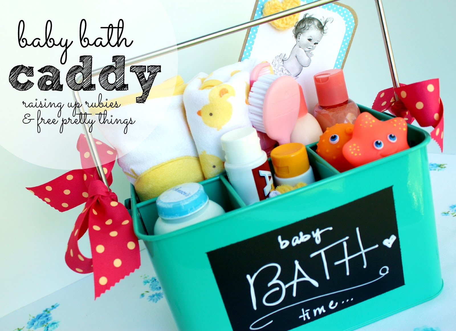 Baby Bath Gift Ideas
 Raising Up Rubies Blog baby t idea ♥ bath time caddy