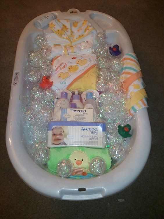 Baby Bath Tub Gift Ideas
 Bath time t basket for baby shower