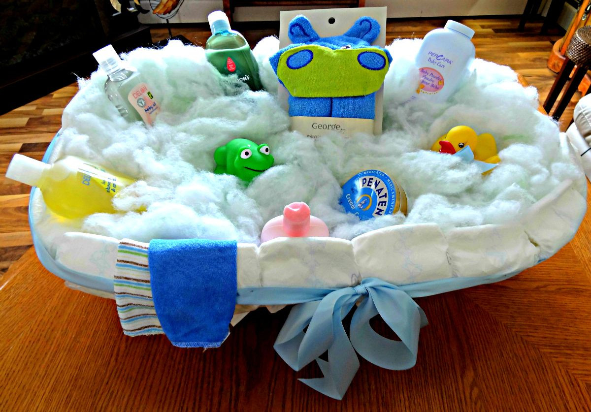 Baby Bath Tub Gift Ideas
 The baby tub t I made before I wrapped it I bought a