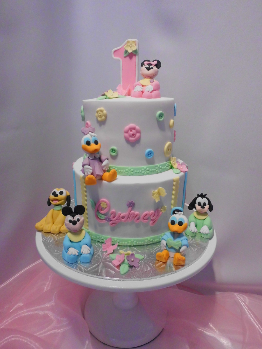 Baby Birthday Cake
 Disney Babies First Birthday Cake CakeCentral