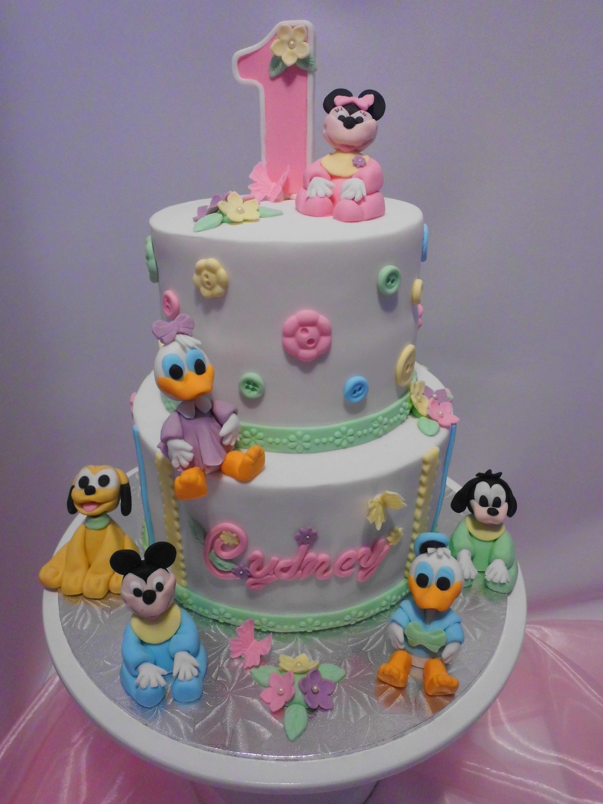 Baby Birthday Cake
 Disney Babies First Birthday Cake CakeCentral