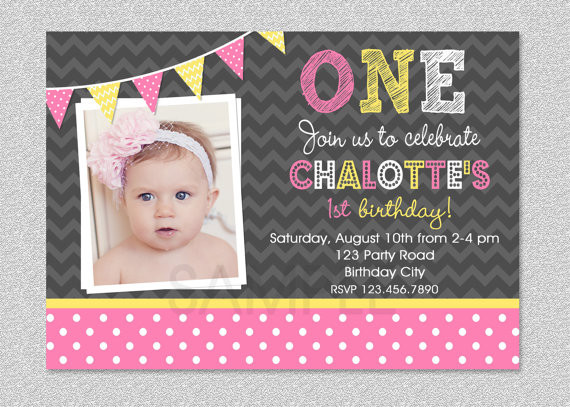 Baby Birthday Invitations
 Baby Girl 1st Birthday Invitations