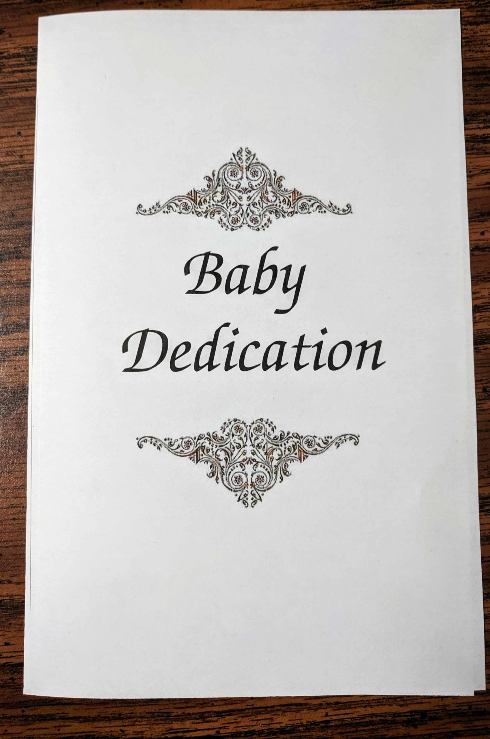 Baby Blessing Gift Ideas
 "Baby Dedication" ceremony includes prayer message