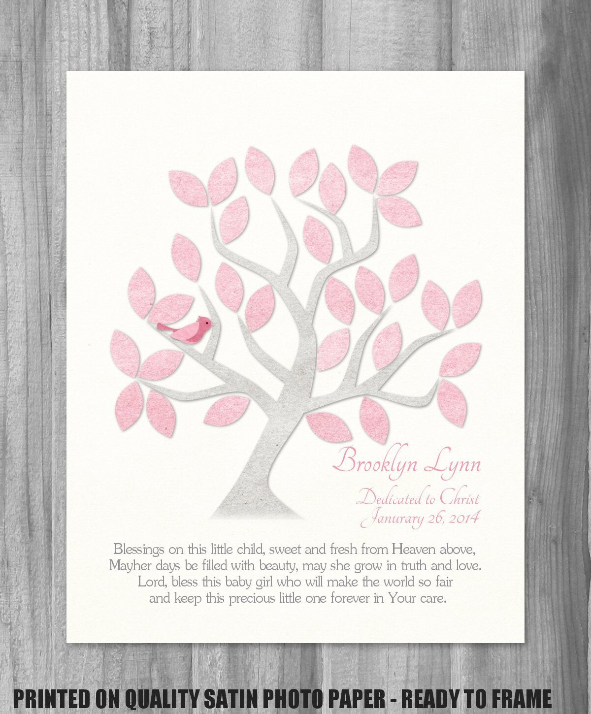 Baby Blessing Gift Ideas
 Dedication Gift Baby Girl Baptism Canvas Print Blessing Quote