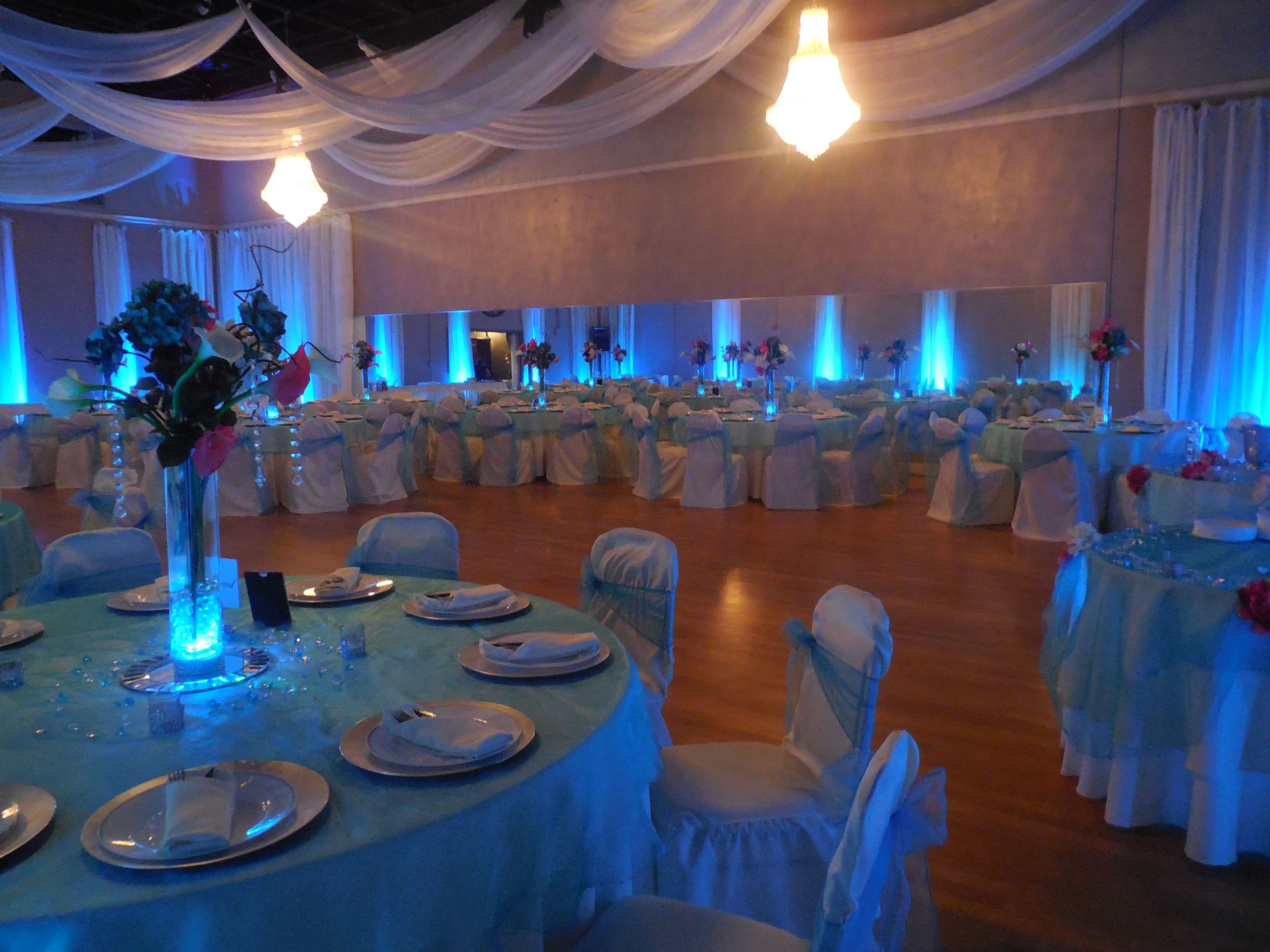 Baby Blue Wedding Decor
 Baby Blue color for wedding at The Crystal Ballroom
