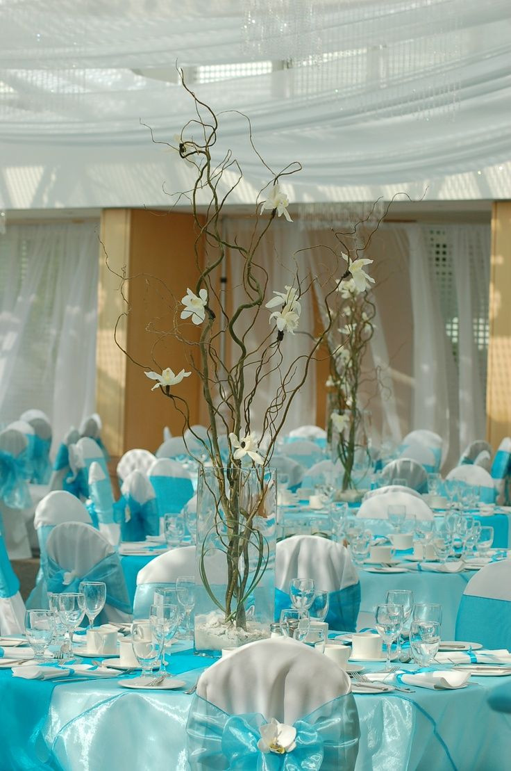 Baby Blue Wedding Decor
 Wedding Decoration Ideas Small Covered Chairs And White
