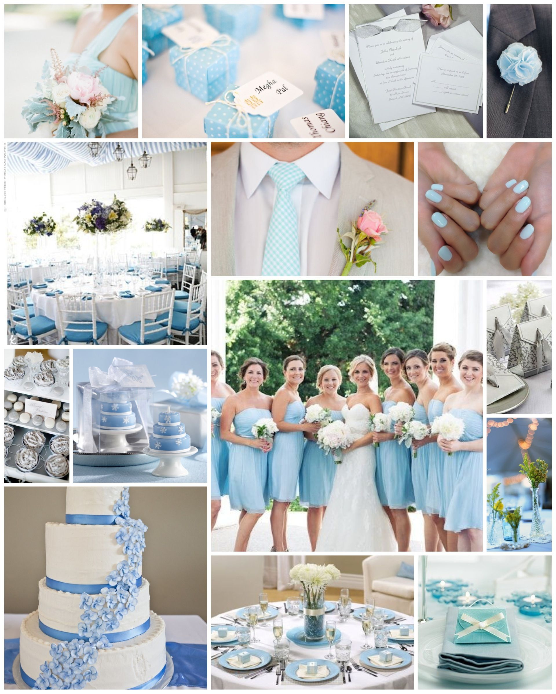 Baby Blue Wedding Decor
 Baby Light Pale Blue wedding scheme