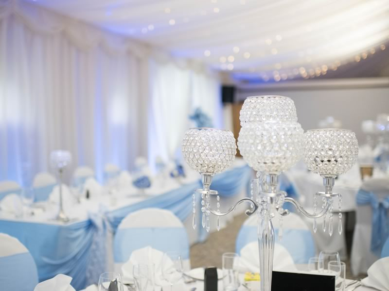 Baby Blue Wedding Decor
 The baby blue and silver wedding