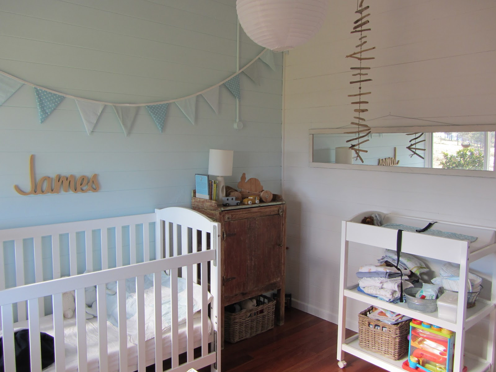 Baby Boy Bedroom Theme
 thom haus handmade Soft Colours for a Baby Boy’s Bedroom