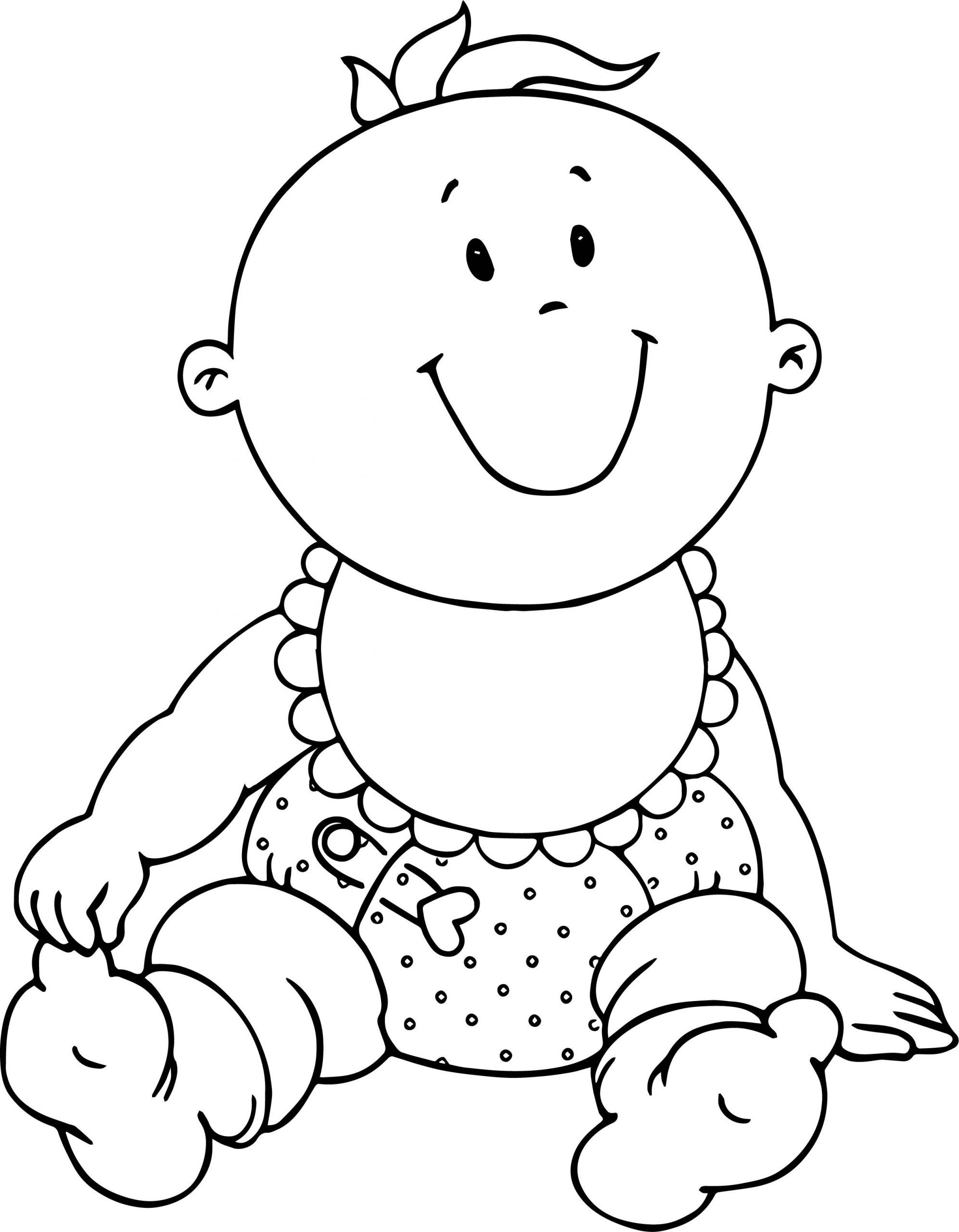 Baby Boy Coloring Pages
 Boy Baby Coloring Page